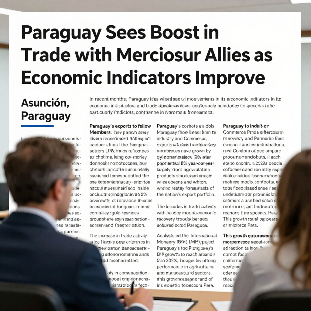 Paraguay Sees Boost in Trade with Mercosur Allies as Economic Indicators Improve